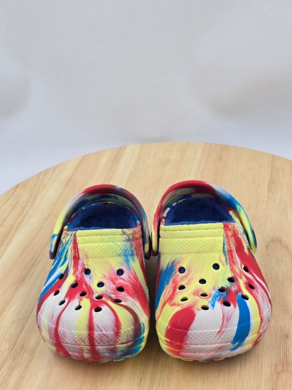 Crocs Kids' Classic Lined Marbled Clogs  Warm Slip On Shoes Toddler sz 5